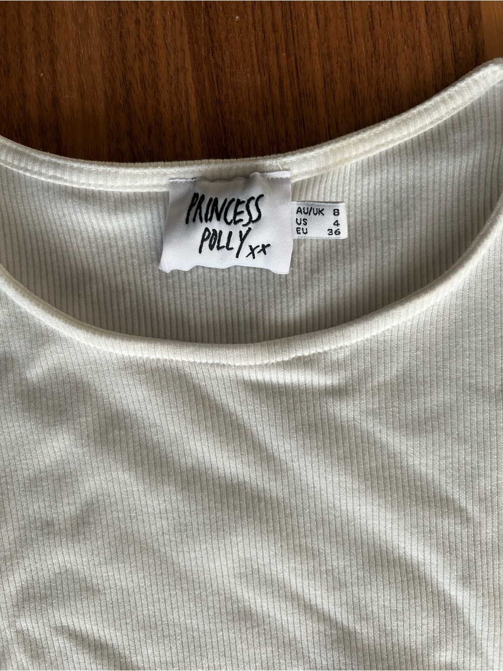 Princess Polly basic  Ribbed Scoop Crop Top - Picture 3 of 5